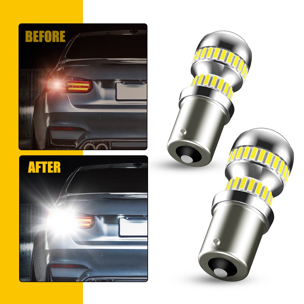 2-20 LED Reverse Parking Daytime Running Light Bulb White 6000K 1156 4014SMD 54H