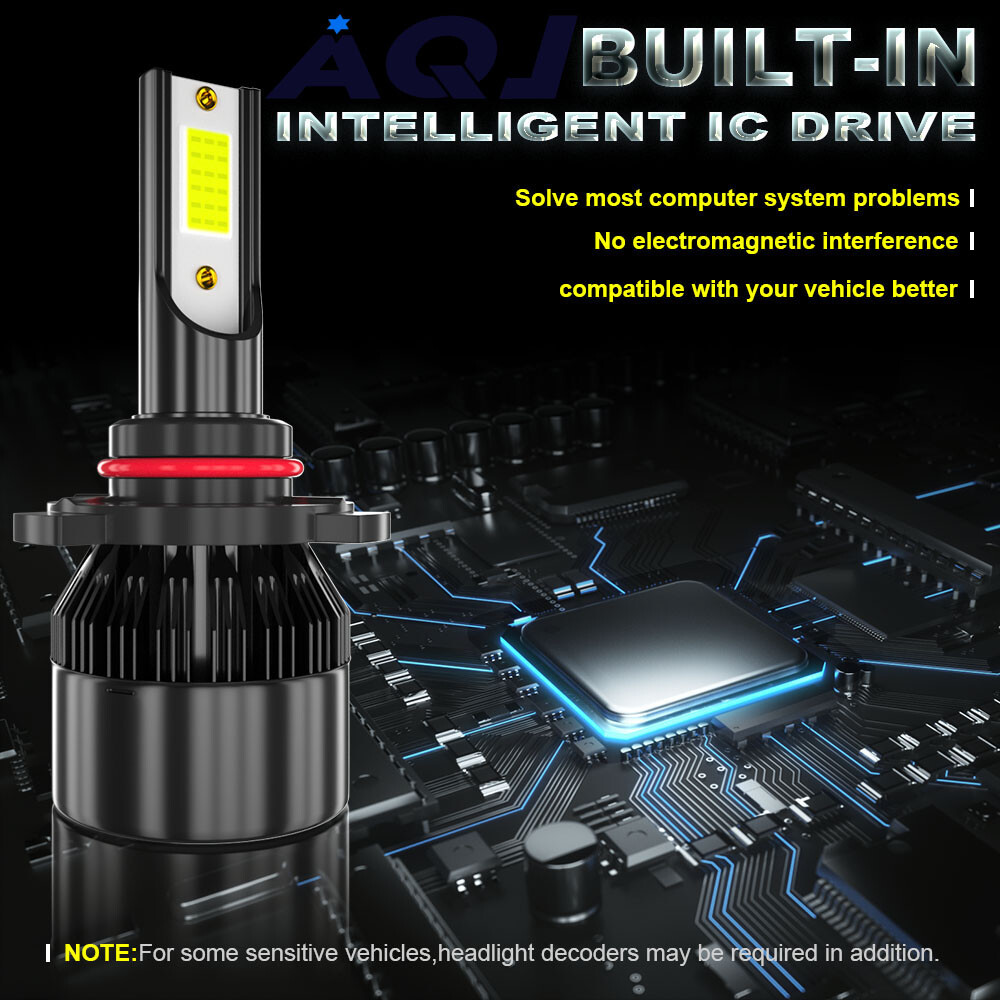 4x 9005 9006 LED Combo Headlight Bulbs High Low Beam Kit Led 6000K Super White
