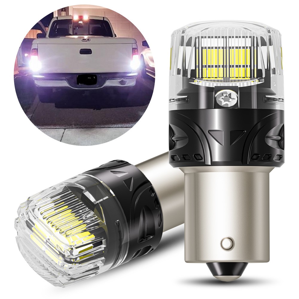 2-20 1156 LED Reverse Turn Signal DRL Bulbs 6500K White Super Bright Plug & Play