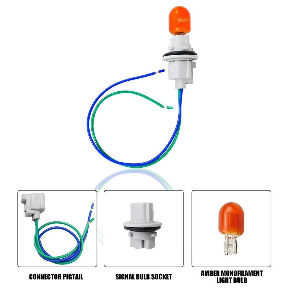 Fit Toyota Amber Bulb Brake Socket Turn Signal Light Wire Harness Plug Connector