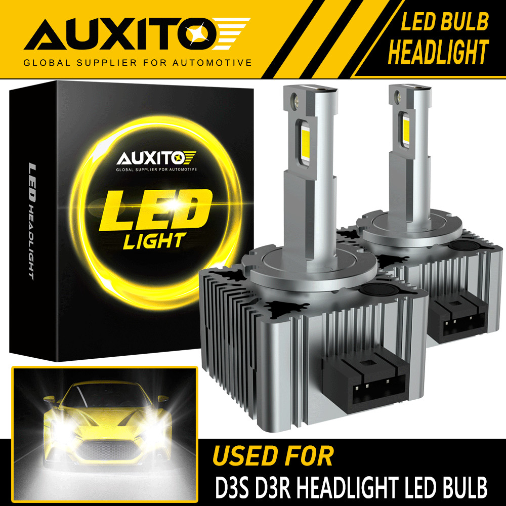 2X 200W 40000LM 6000K D3S D3R LED Headlight Bulbs Kit White HID Conversion Lamp