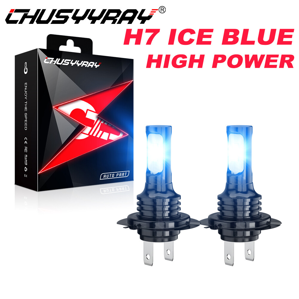 For Yamaha YZF-R6 2003-15 YZF-R1 2006-16 2X 72W Ice Blue H7 LED Headlights Bulbs