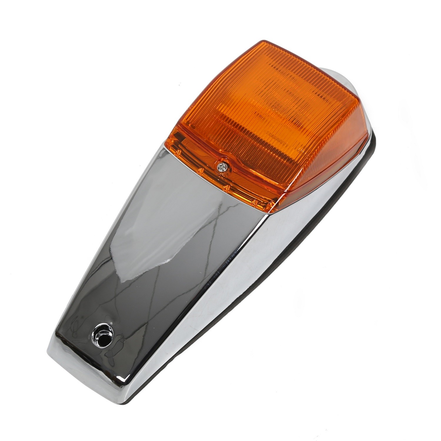 5 Cab Roof Marker Lights For Peterbilt Kenworth Freightliner 31 LED Amber Chrome