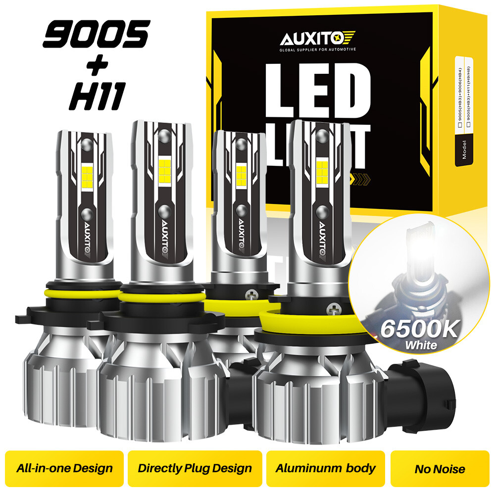 9005 H11 LED Headlight Super Bright Bulbs Kit 6500K White 72000LM High Low Beam