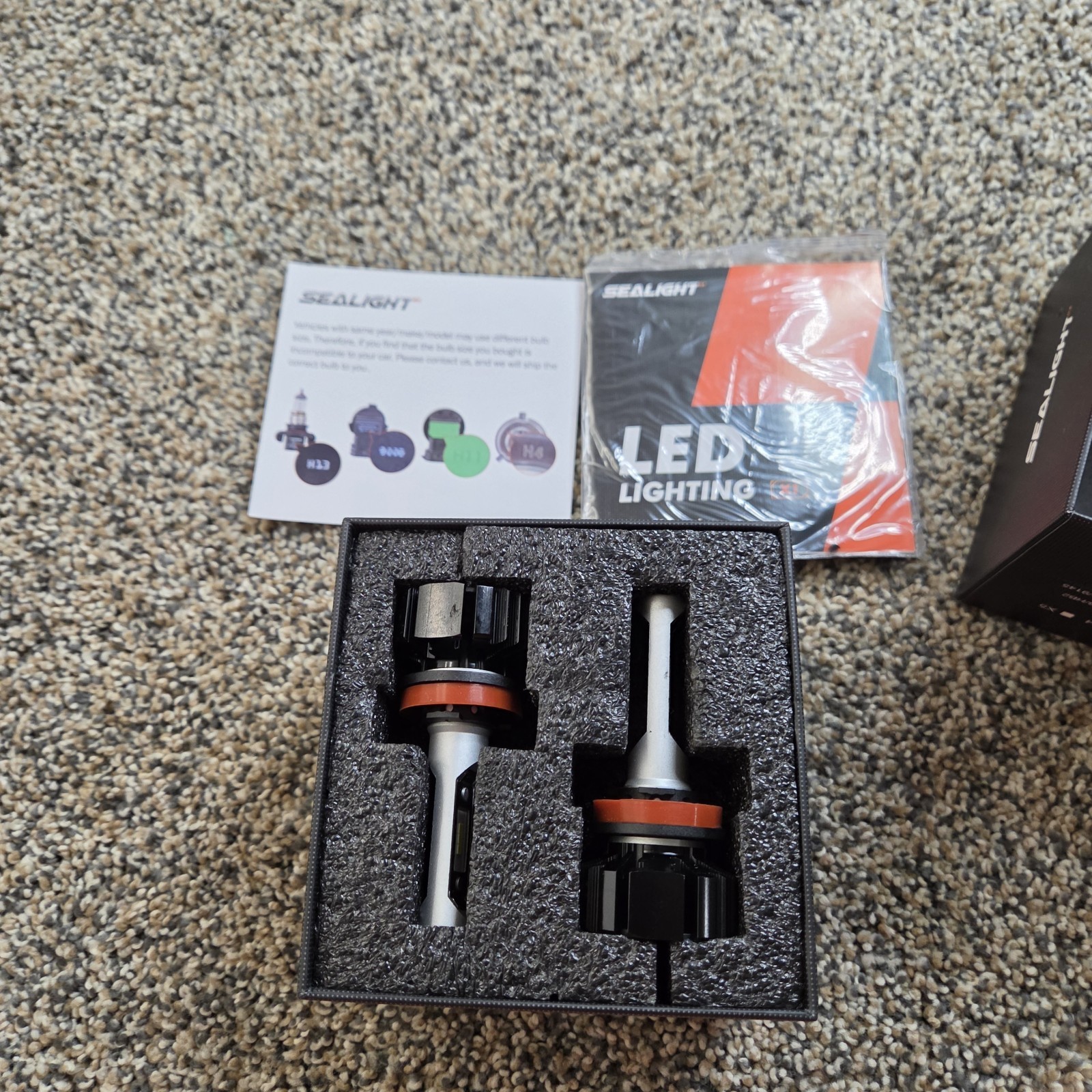 sealight led headlights h11 bulbs Brand New Pair