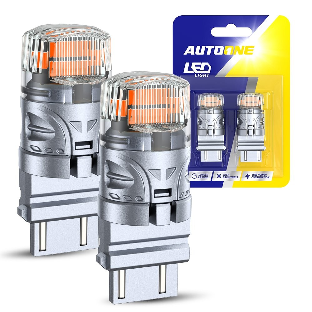 2x 16SMD Yellow Amber LED Turn 3157 Parking Signal Light Corner Bulb Canbus BRS
