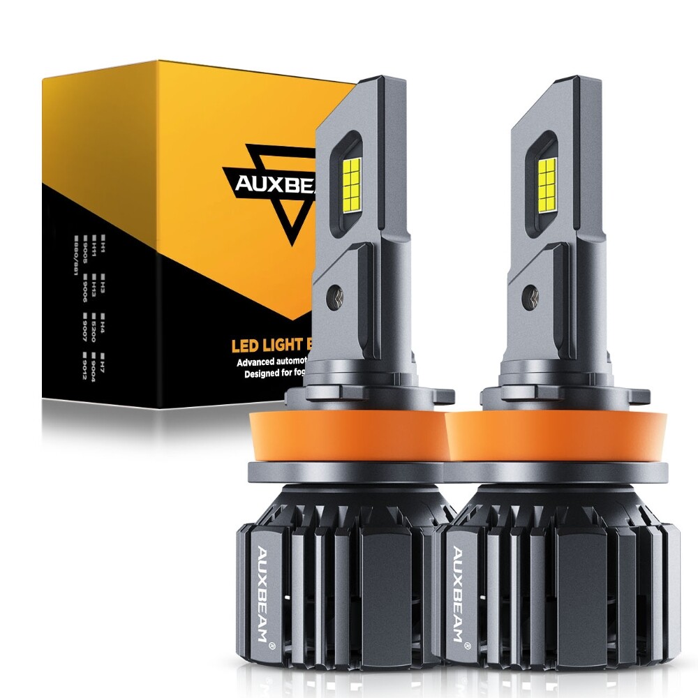 AUXBEAM 9005 H11 H7 9006 H1 Canbus LED Headlight Bulbs High Low Beam White 6500K