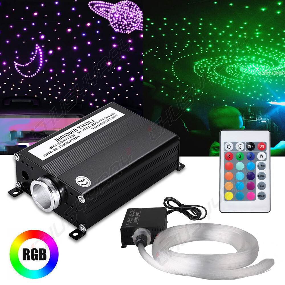 RGBW LED Car Headliner Roof Ceiling Star Light Kit Control 300x Fiber Optic