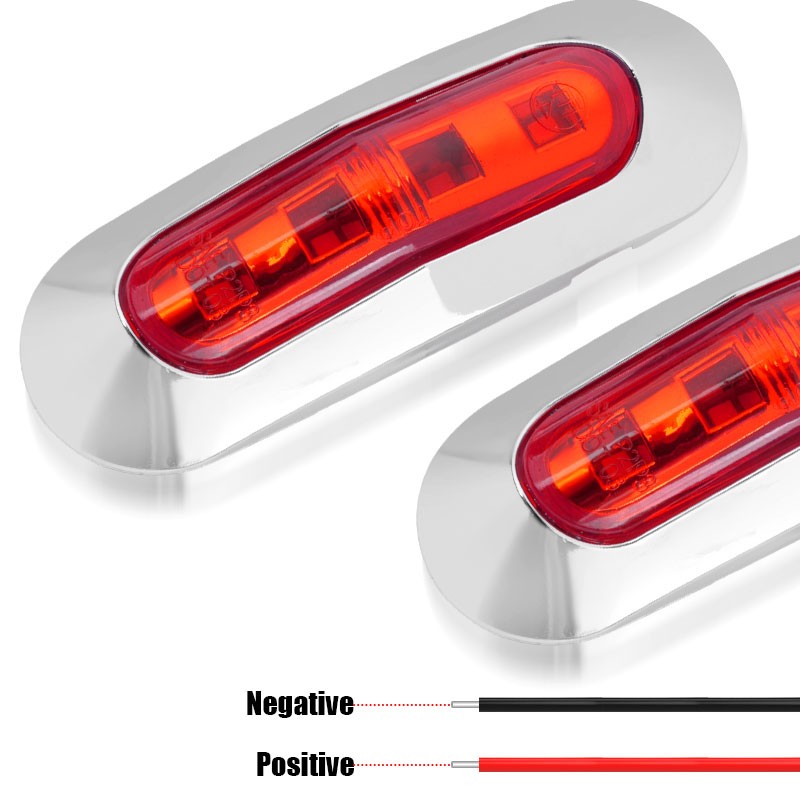 10PCS DC12V-24V 4 LED Side Marker Indicator Lights Lamp Front Rear Tail Lamp