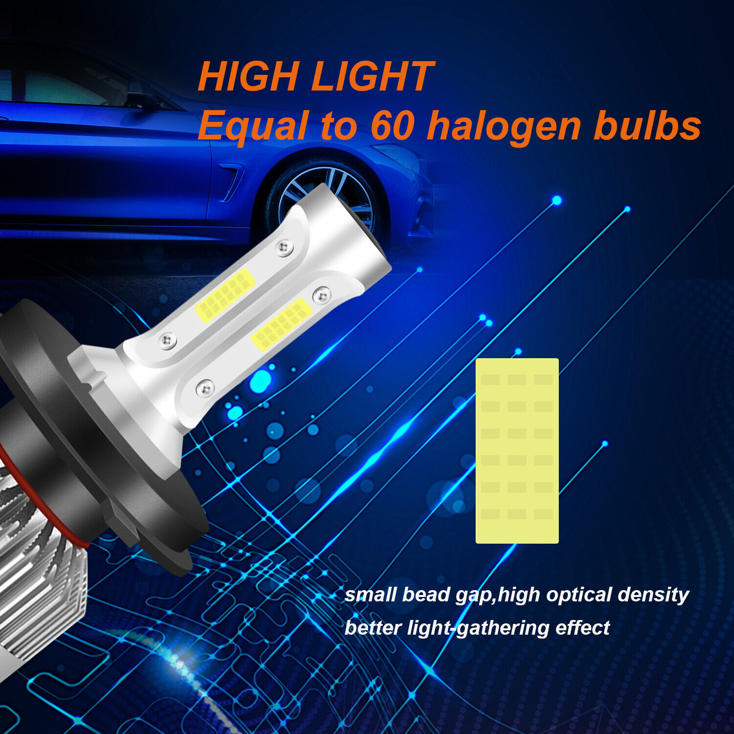 For Chevy K5 K10 K20 Blazer 4pcs 4×6″ LED Headlights Hi/Lo DRL Amber Turn Signal