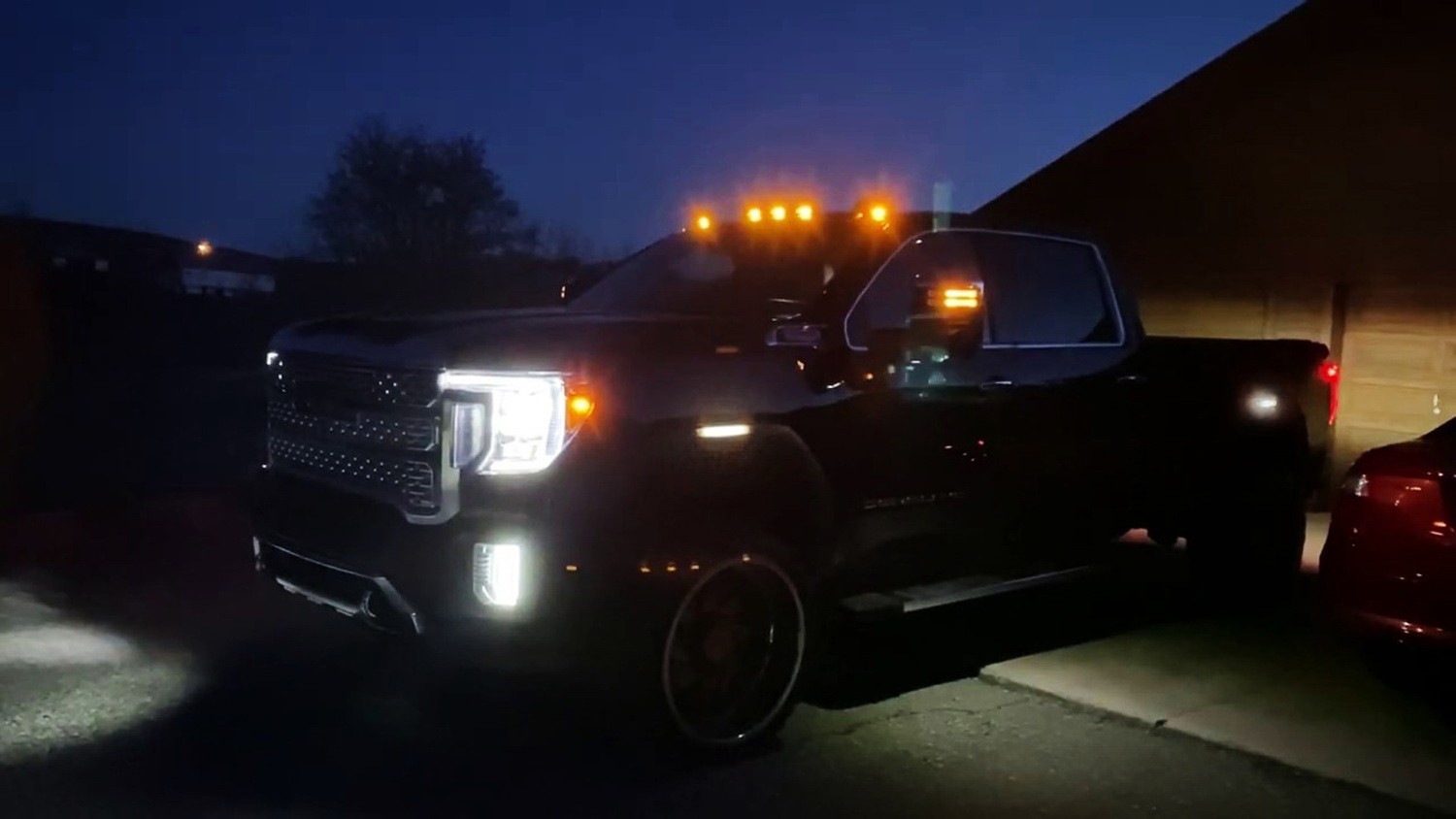 4pc Smoke Lens White Color LED Fender Side Markers For GMC 20+ Sierra 2500 3500