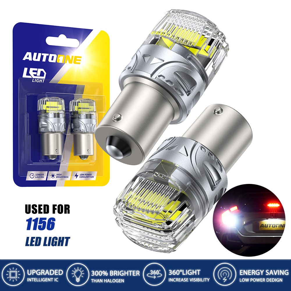 2pcs 1156 LED Reverse Backup Light Bulbs Super Bright White 6000K 1000LM BA15s