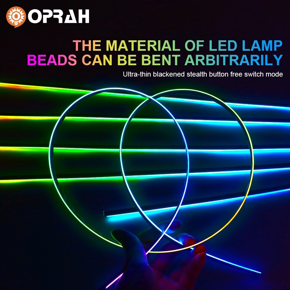 6in1 RGB Symphony Atmosphere Interior LED Acrylic Guide Fiber Optic Ambient Lamp
