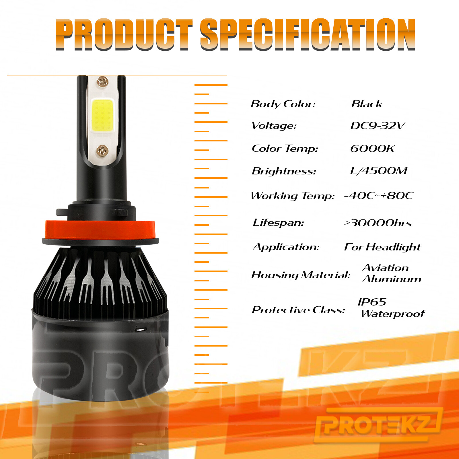 H1 LED Headlight Bulbs Kit CREE 6000K for Subaru Impreza 2004-2005 Low Beam