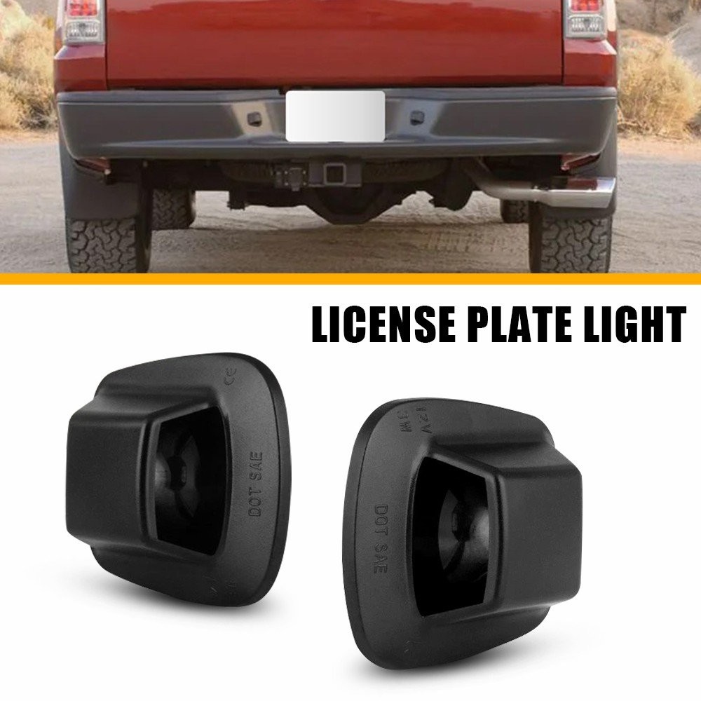2x Rear License Plate Light Cover for 1997-2010 Dodge Dakota 2011 RAM Dakota USA