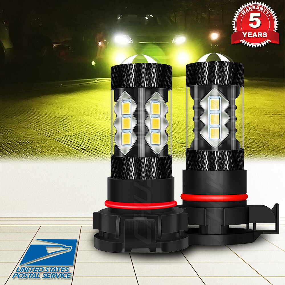 Pair 160W FOG Lights For DODGE Grand Caravan 2010-2019 3000K Yellow LED Bulbs