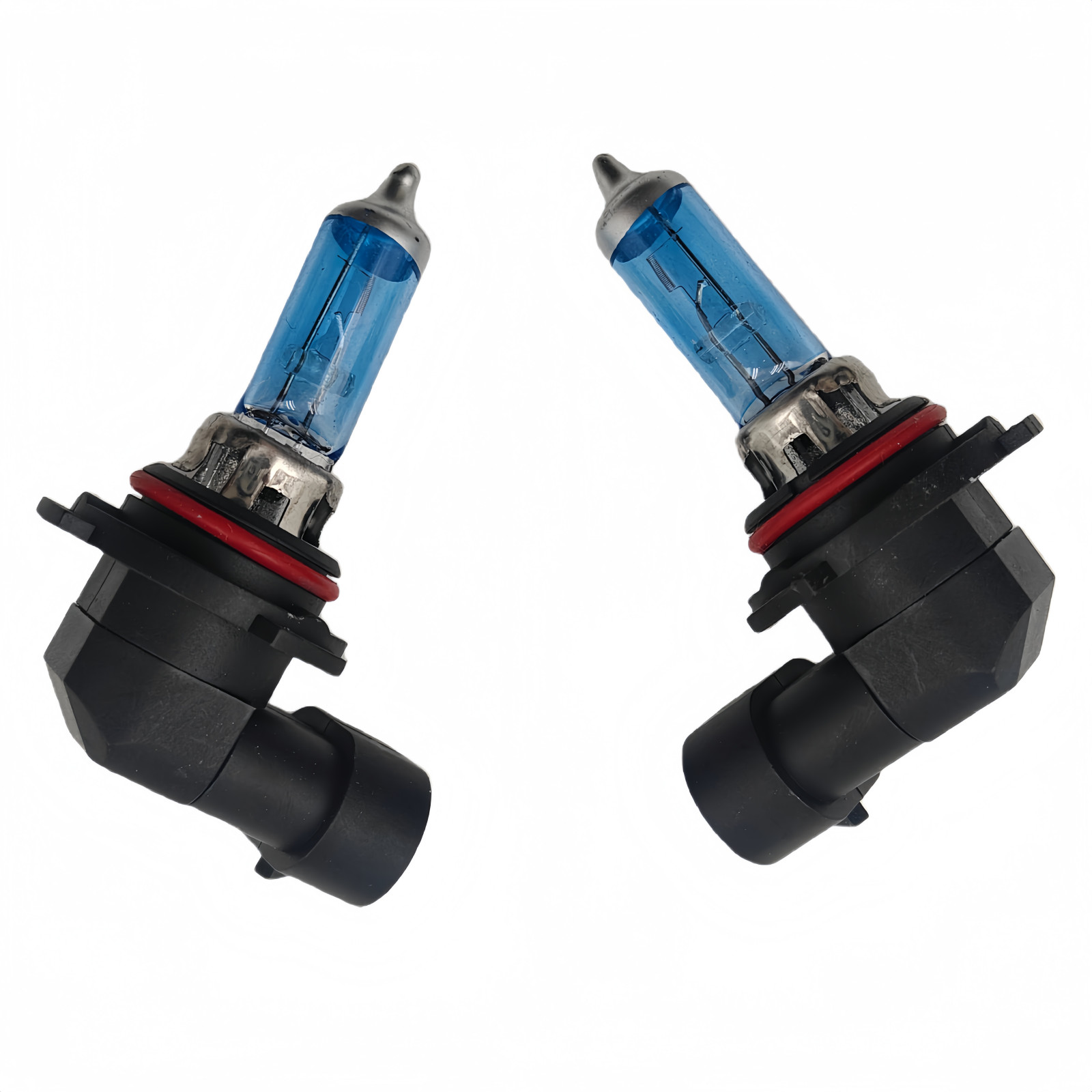 12-24V 100W 6000K 9006 Low Beam Headlight 2Pcs Blue Glass Car Front Left Right