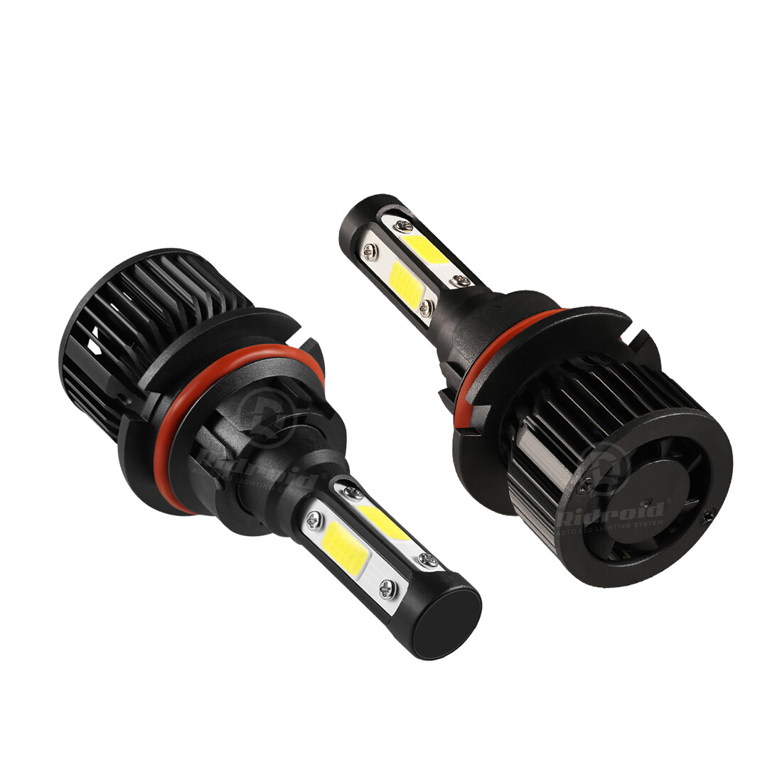 4-sides 9007 LED Headlights Kit 2400W 360000LM Hi-Lo Beam Bulbs 6000K White