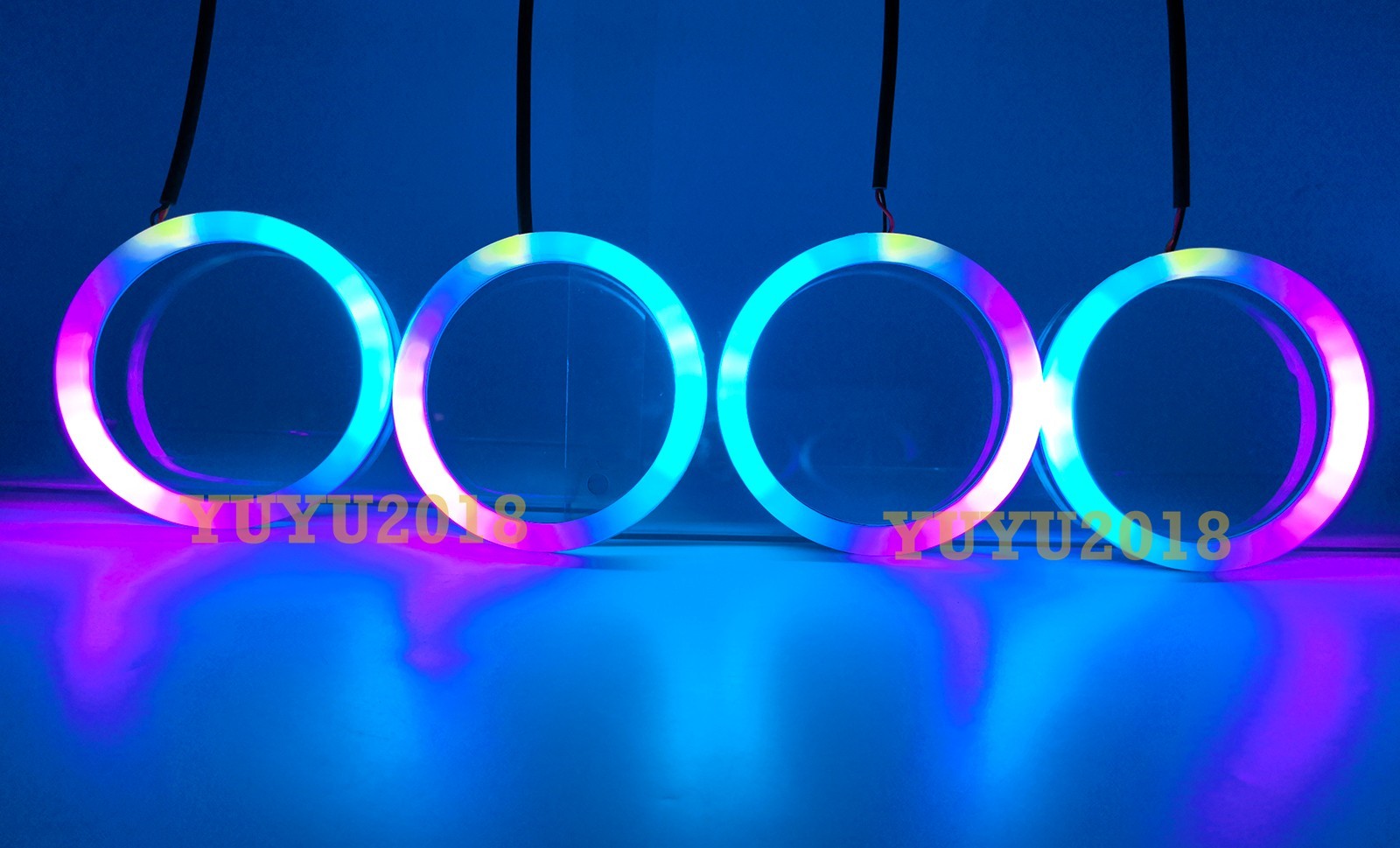 Dream color halo ring Flow series Chasing RGB LED Turn Signal Bluetooth DRL lamp