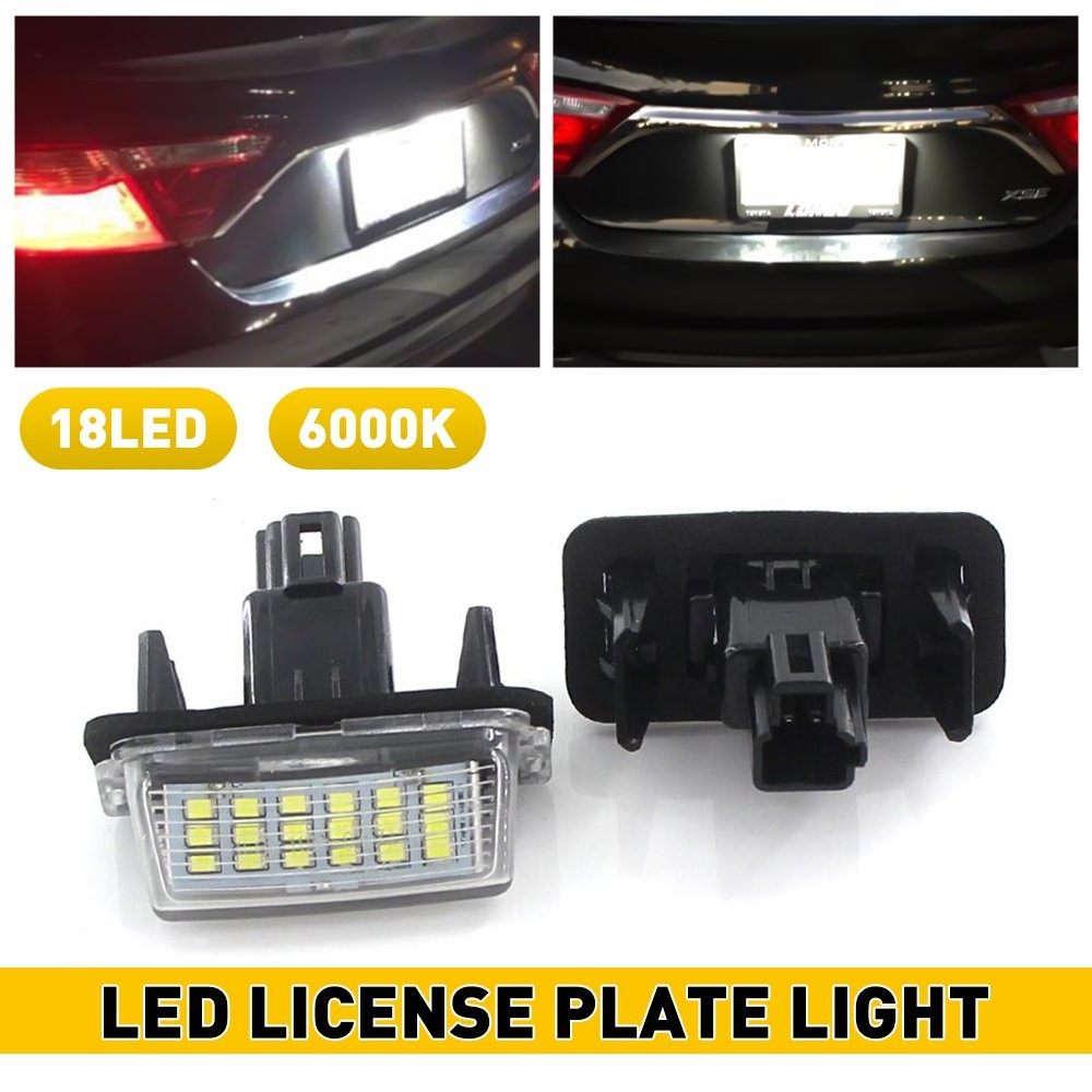 For 2012-2017 Camry LED Toyota License Plate Light Assembly Replacement White X2