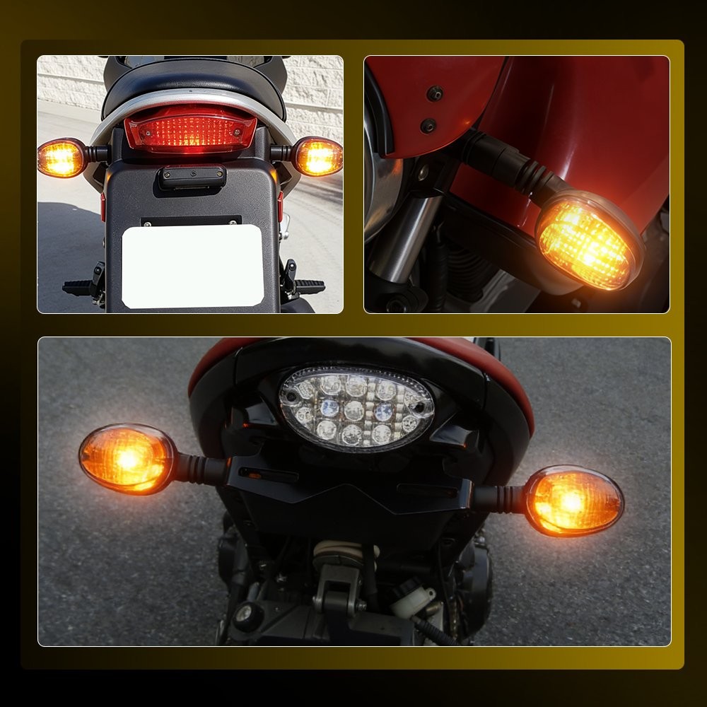 Smoked Amber Turn Signal Indicator Lamps Fit Buell X1 99-02 Blast 00-10 2-6X