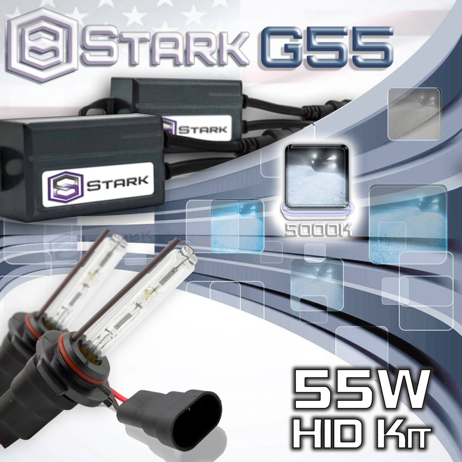 Slim 55W Xenon HID Conversion Kit High Beam 5000K White – 9005 HB3 (D)