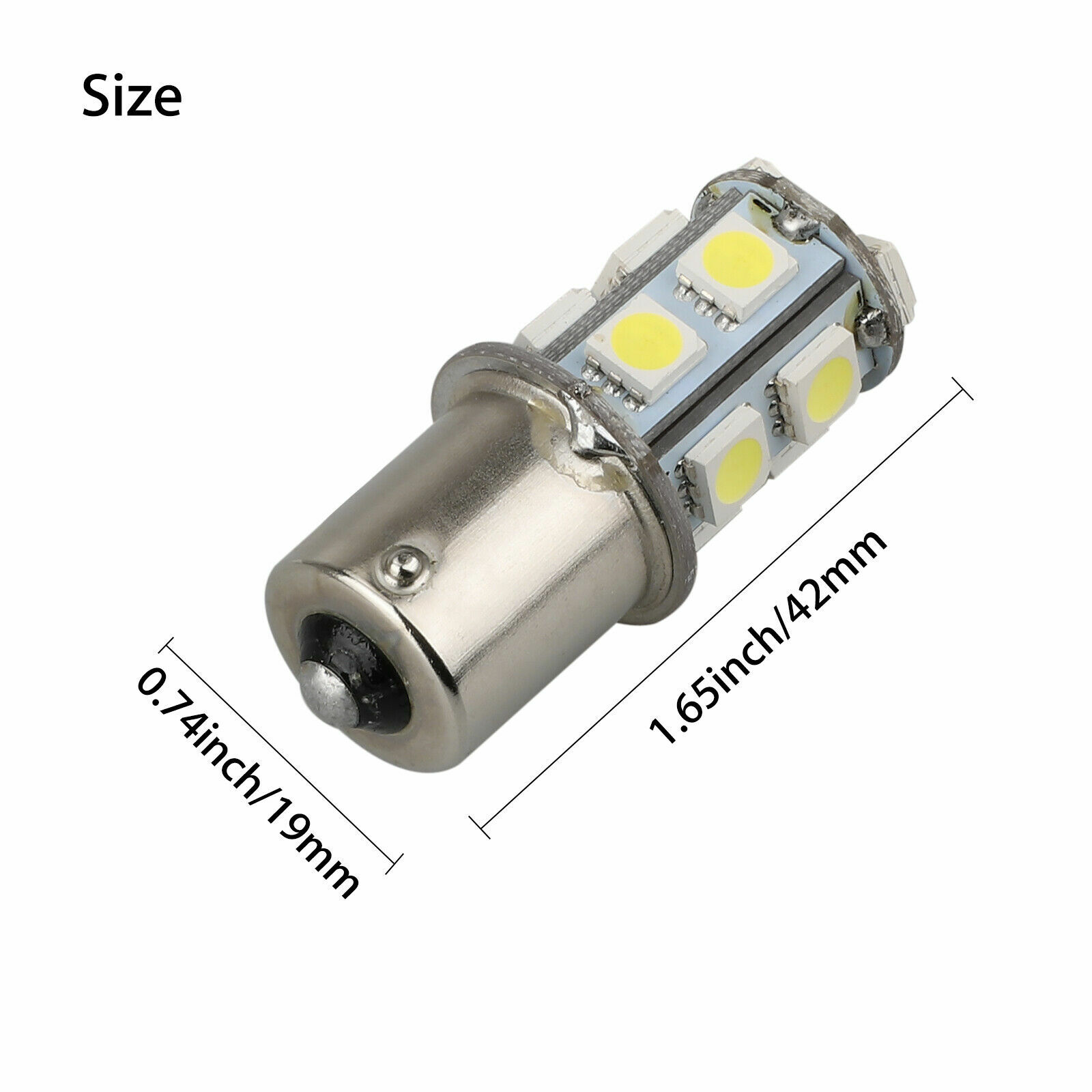 10x Super Bright White 1156 RV Trailer 13-SMD LED 1141 Interior Light Bulbs Lamp