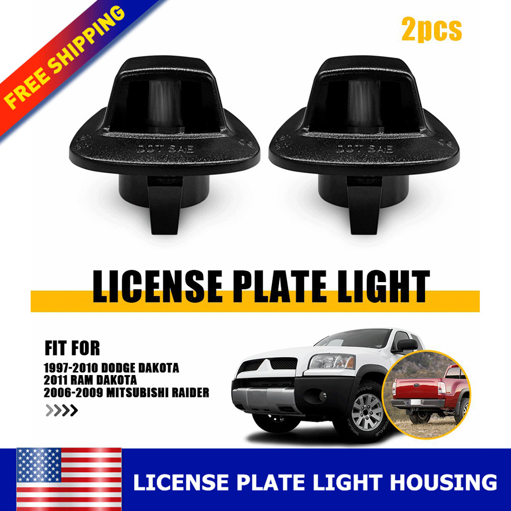 2x Rear License Plate Light Cover for 1997-2010 Dodge Dakota 2011 RAM Dakota USA