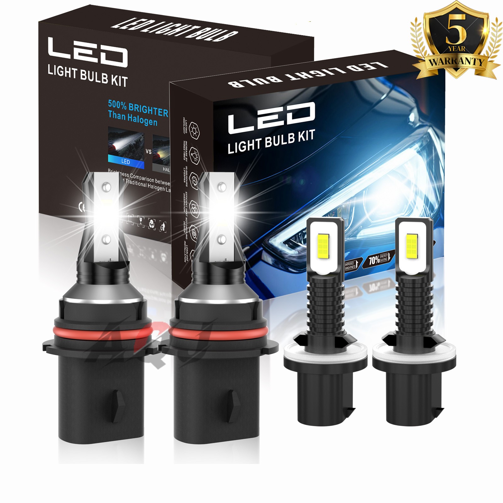 For Pontiac Montana 2000-2005 6000K 4x LED Headlight High/Low Fog Light Bulbs