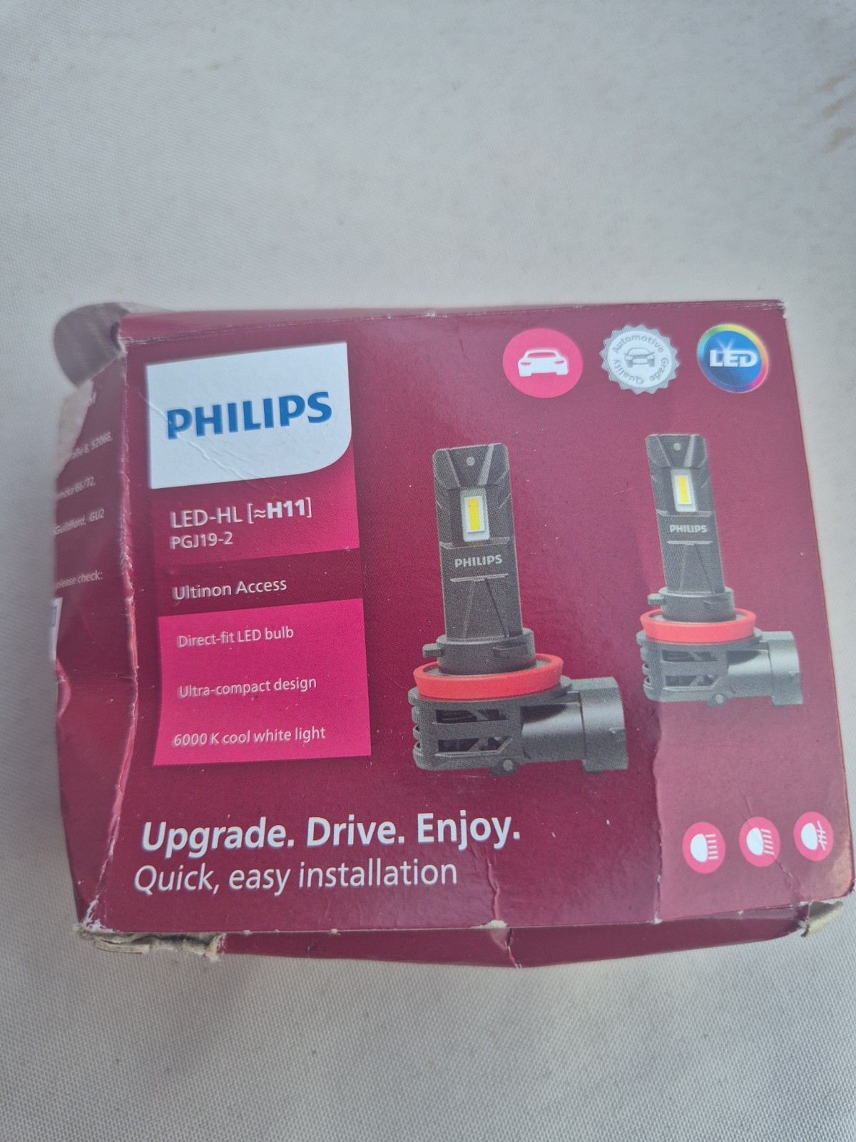 Philips HIR2 LED Headlight Bulbs 6000K Ultra Compact Design + FAST UK 🇬🇧 POST!