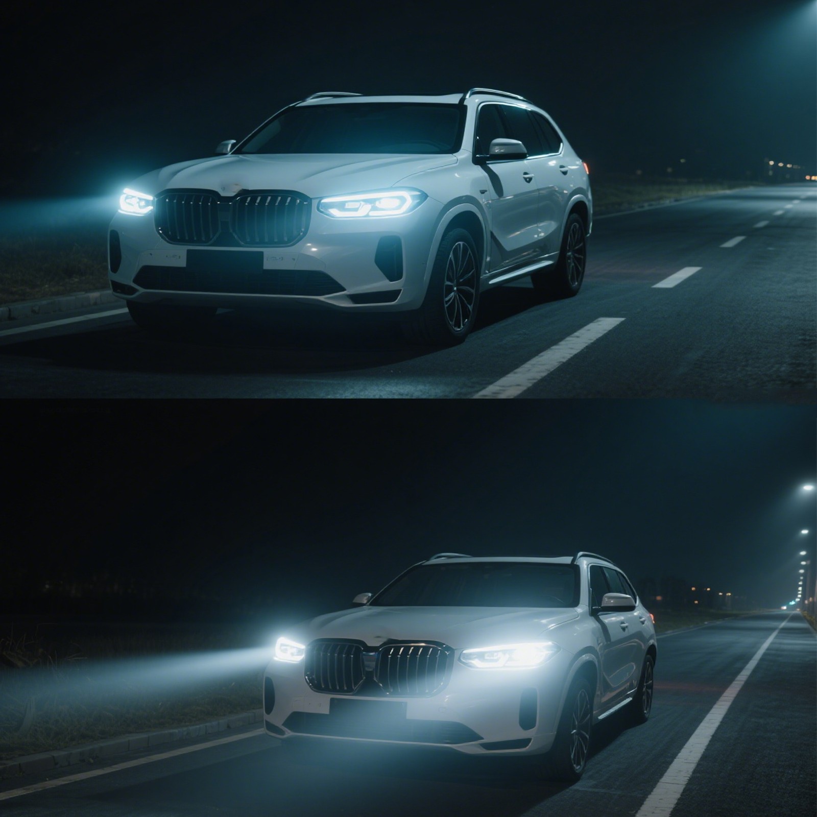 For Audi Q7 2010-2013 LED Headlight Combo Kit Hi-Lo Beam 4x Bulbs 72000LM 6500K