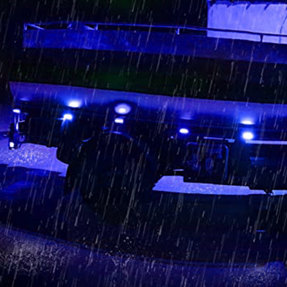 10x Marker Lights 3/4″ 12V LED Truck Trailer Round Side Bullet Blue Light Lamps