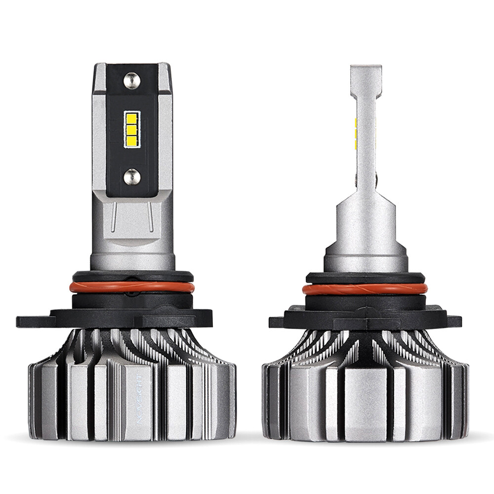 NOVSIGHT 9012 HIR2 LED Headlight Bulbs 6500K 10000LM Cold White Easy Install 2x