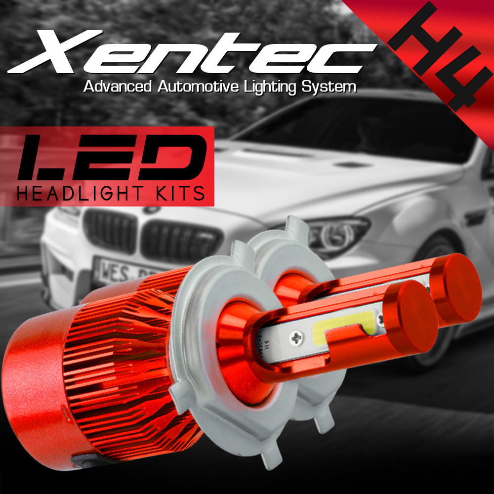 New LED CSP Kit Headlight Hi/Lo H4 HB2 9003 6000K 80W 8000LM Whilte Bulbs Pair