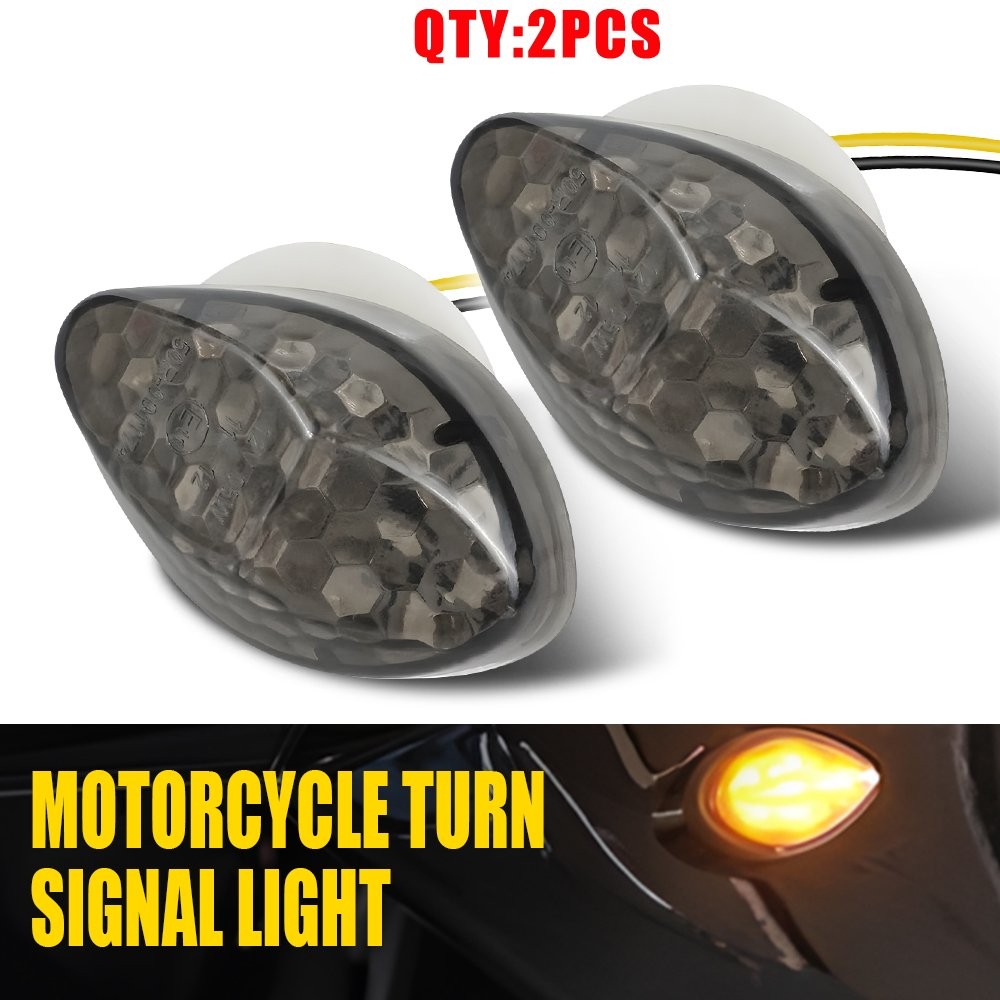 Universal Mini Motorcycle LED Turn Signal Blinker Light Amber Indicator 2-10X