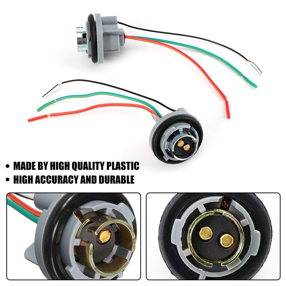 Universal Pigtail Wire Female Socket 1157 2 Harness Brake Stop Park Replacement