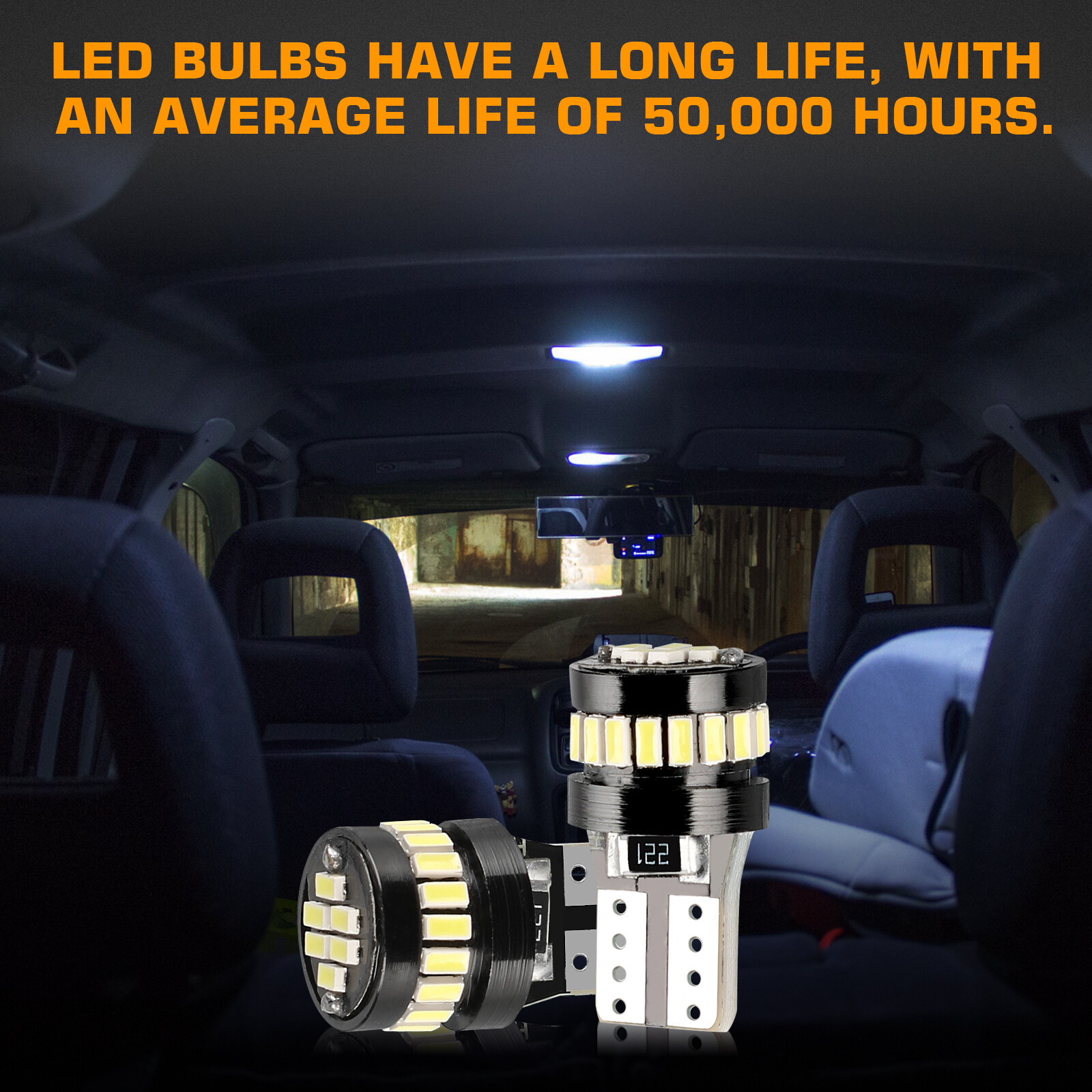 10x T10 194 168 2825 White 24 LED License Plate Side Marker Light Interior Bulbs