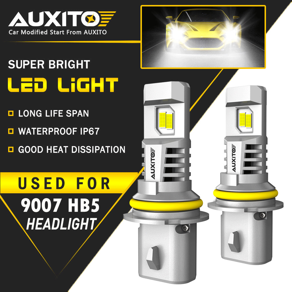 AUXITO LED Headlight 9007 HB5 Hi/Low 30000LM Bulbs Super Bright White Lamp M6 EA