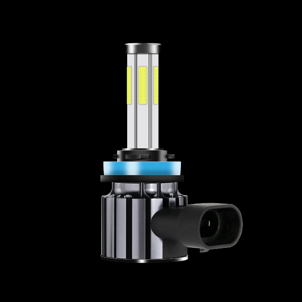 6-Side H11 H9 LED Headlight Super Bright Bulbs Kit 360000LM HIGH/LOW Beam 6000K