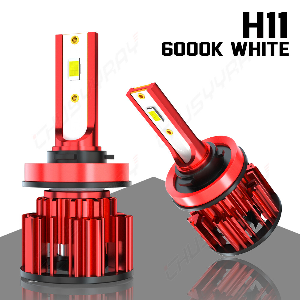 9005/HB3 H11 Combo LED Headlight Bulbs Conversion Kit High Low Beam 6000K White