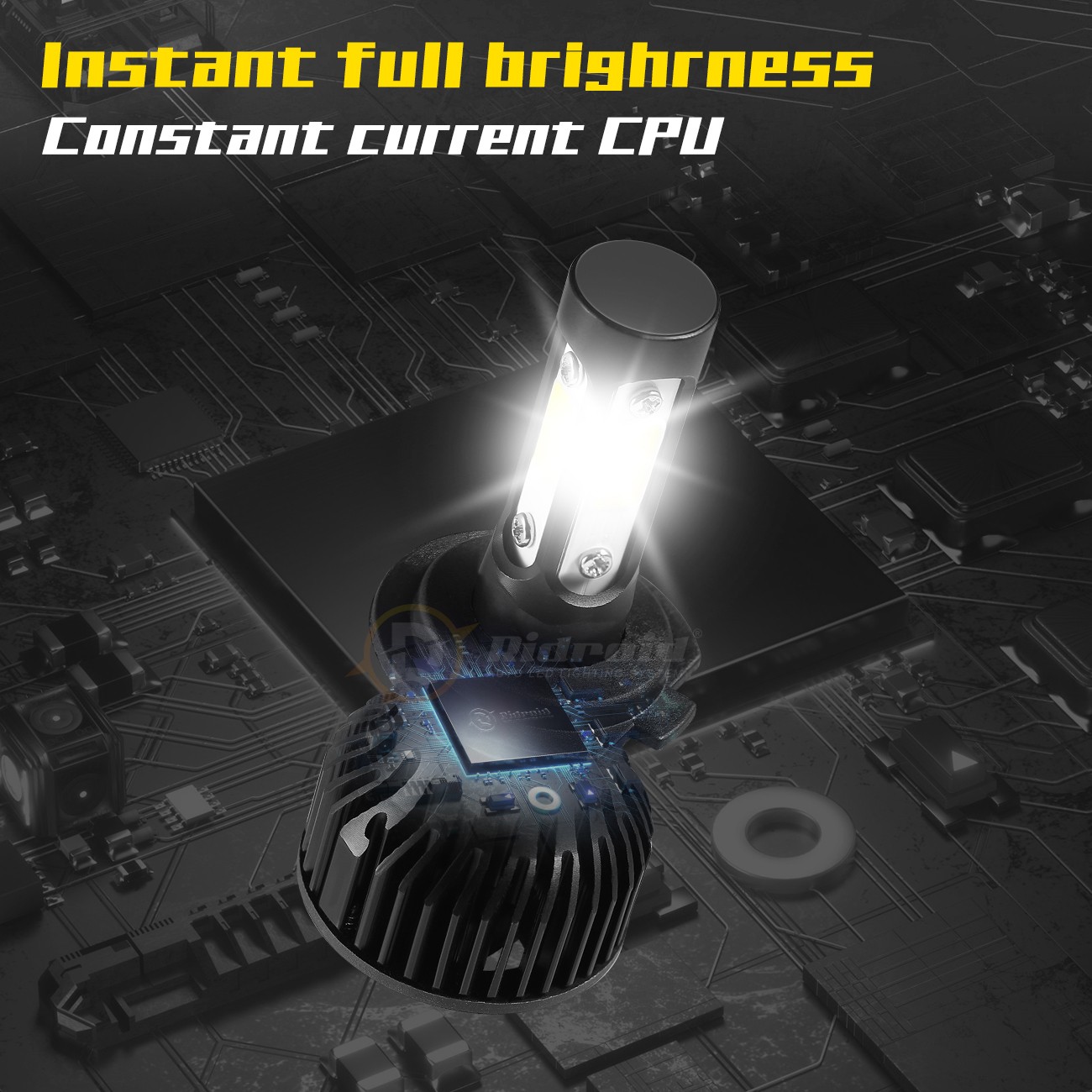4-sides H7 LED Headlight Bulbs Super Bright High/Low Beam 3000000LM 6500K White