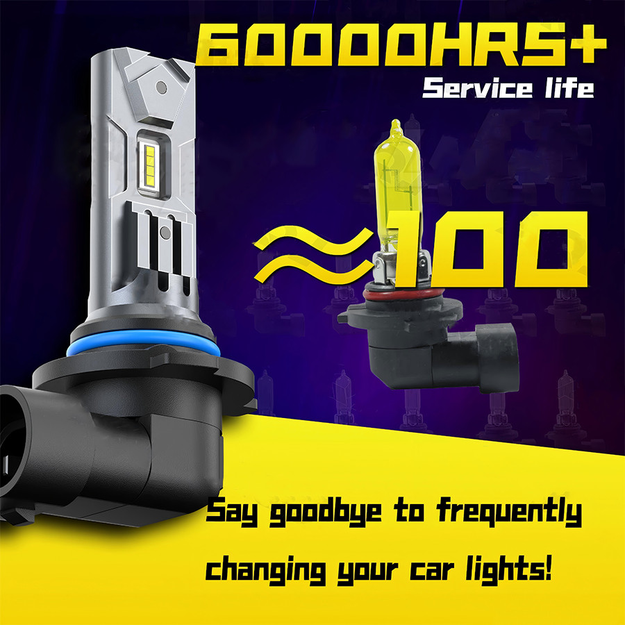 10000K White LED Headlight Hi/Lo Beam Bulbs 9005 H7 Conversion Kit AAAAA