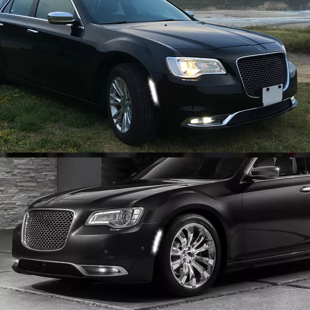 Smoked LED Front Rear Side Marker Lights For 2015-2023 Chrysler 300 300S 300C