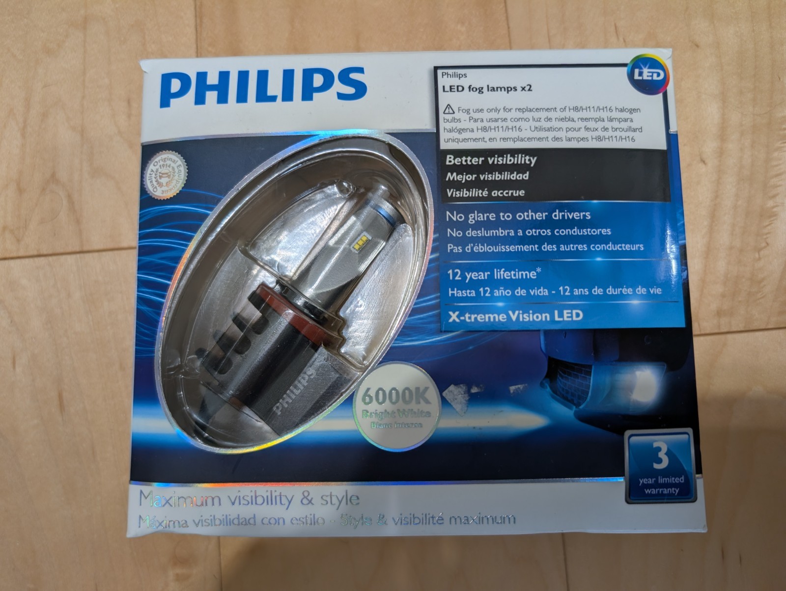LED X-treme Vision 6000K Bright White FOG 12 Year Lifetime— PHILIPS Plug ’n Play