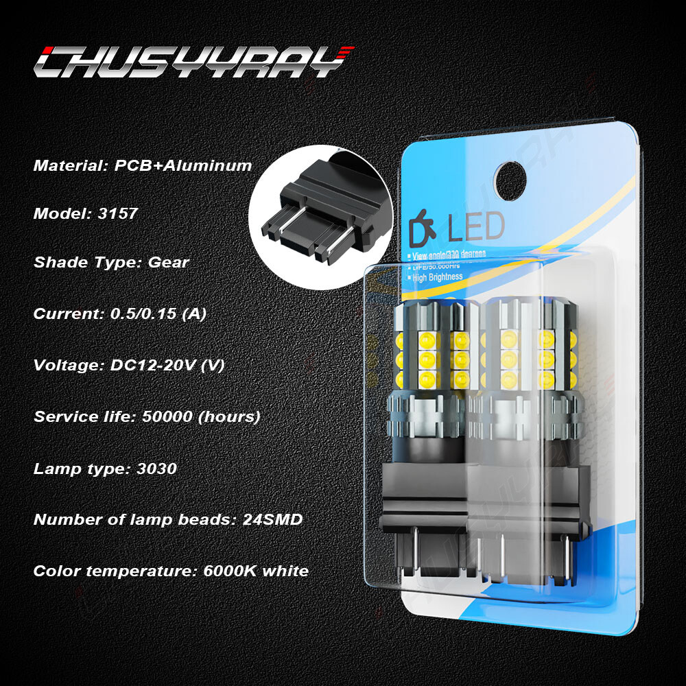 1400LM White 3157 LED Reverse Backup DRL Light Bulbs for 2005-2010 Hummer H3 H3T