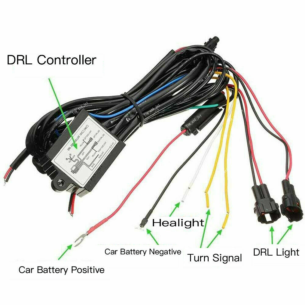 LED Daytime Running Light DRL Relay Harness Automatic Control On Off Module Box
