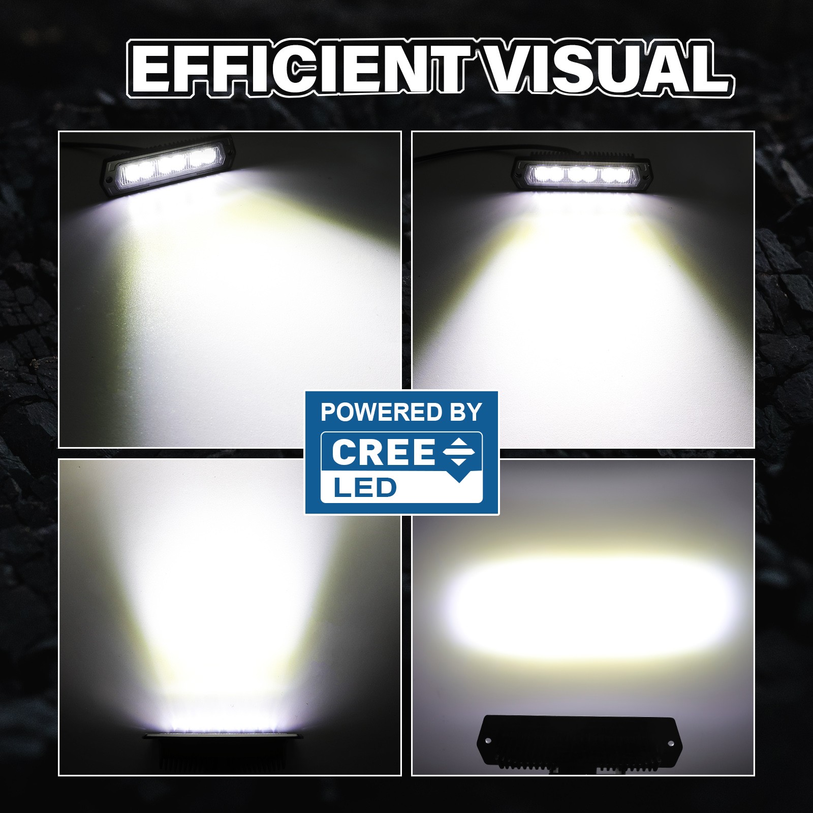 2Pcs 8″ 120W Cree LED Pods Light Bar Slim Flush Mount Flood Driving Off Road 4WD