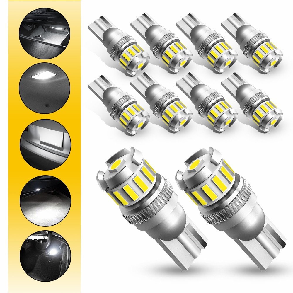 T10 13 SMD LED Interior Light bulbs Super White 6500K 921 194 192 168 2825 W5W