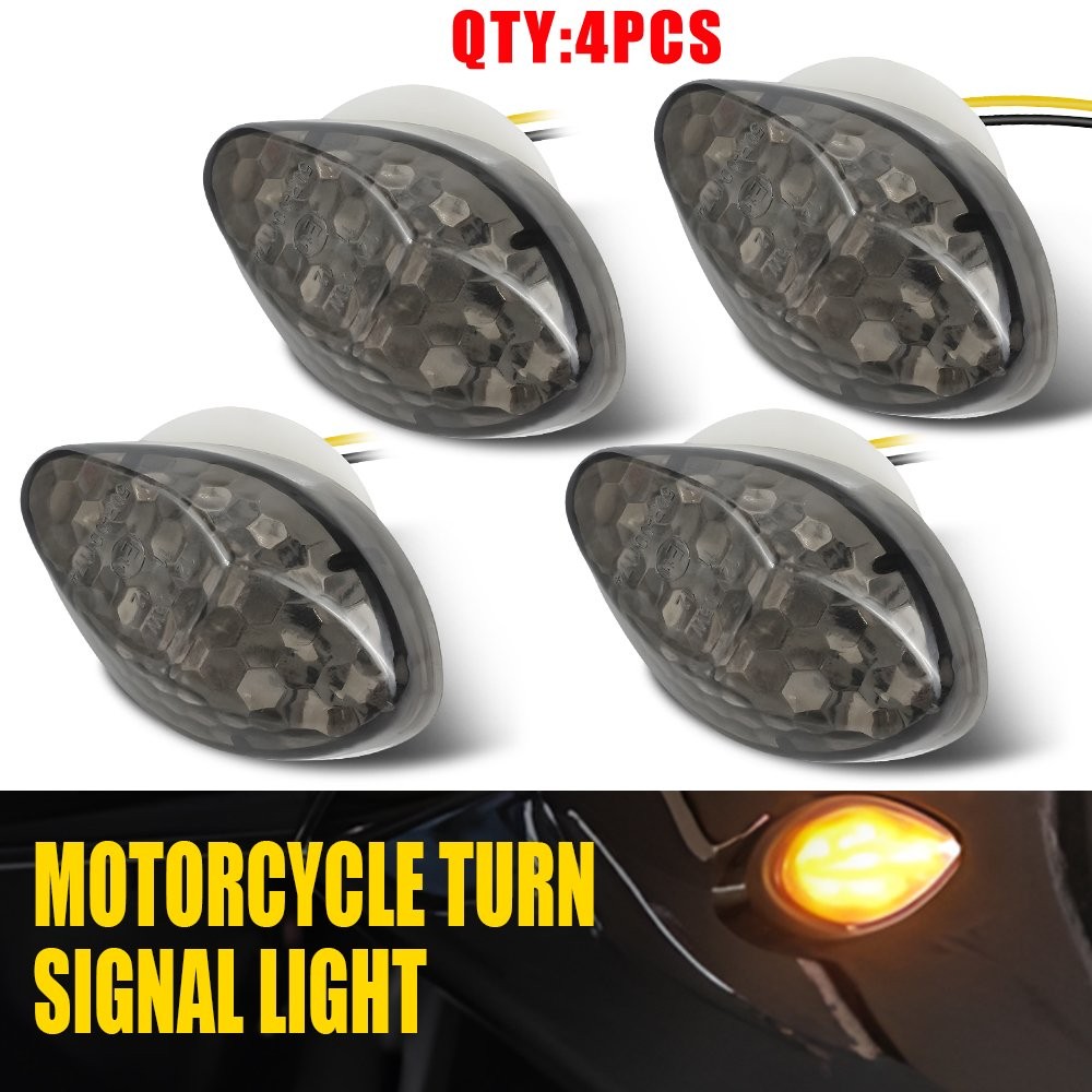 LED Turn Signals For Yamaha YZF-R3 15-23 Smoke Amber Blinker Light 4-20X