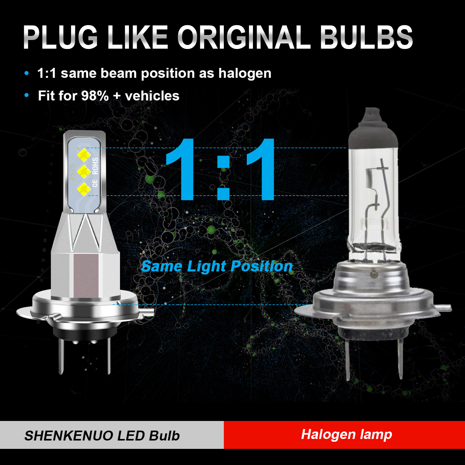 4X For Kia Sorento 2015 – 2018 2019 H7 & H11 Headlight LED Combo 6000K Bulb Kit